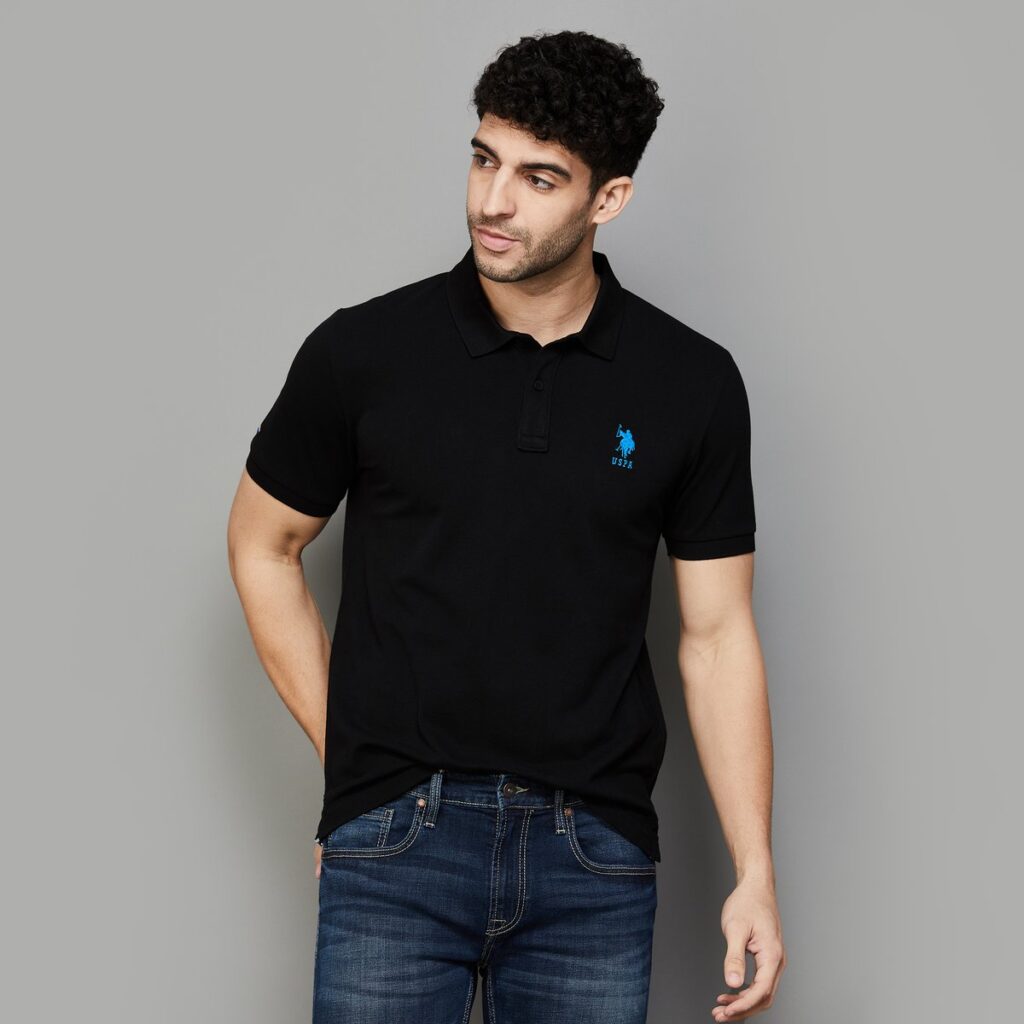Solid Regular Fit Polo T-shirt